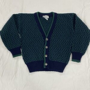 Vintage Tow Away Zone Kids Cardigan 4t Oklahoma State Seal Buttons Sweater 90s